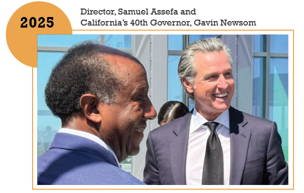 LCI Director Samuel Assefa and California's 40th Governor, Gavin Newsom.