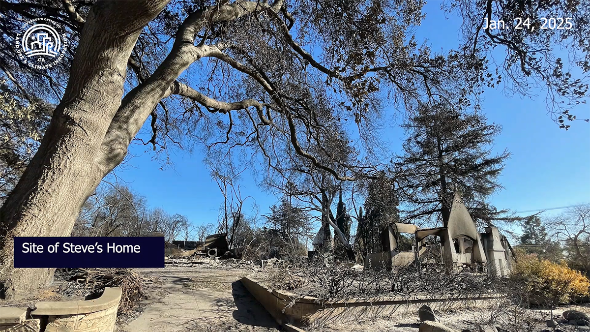 Burned site of Gibson home post firestorm