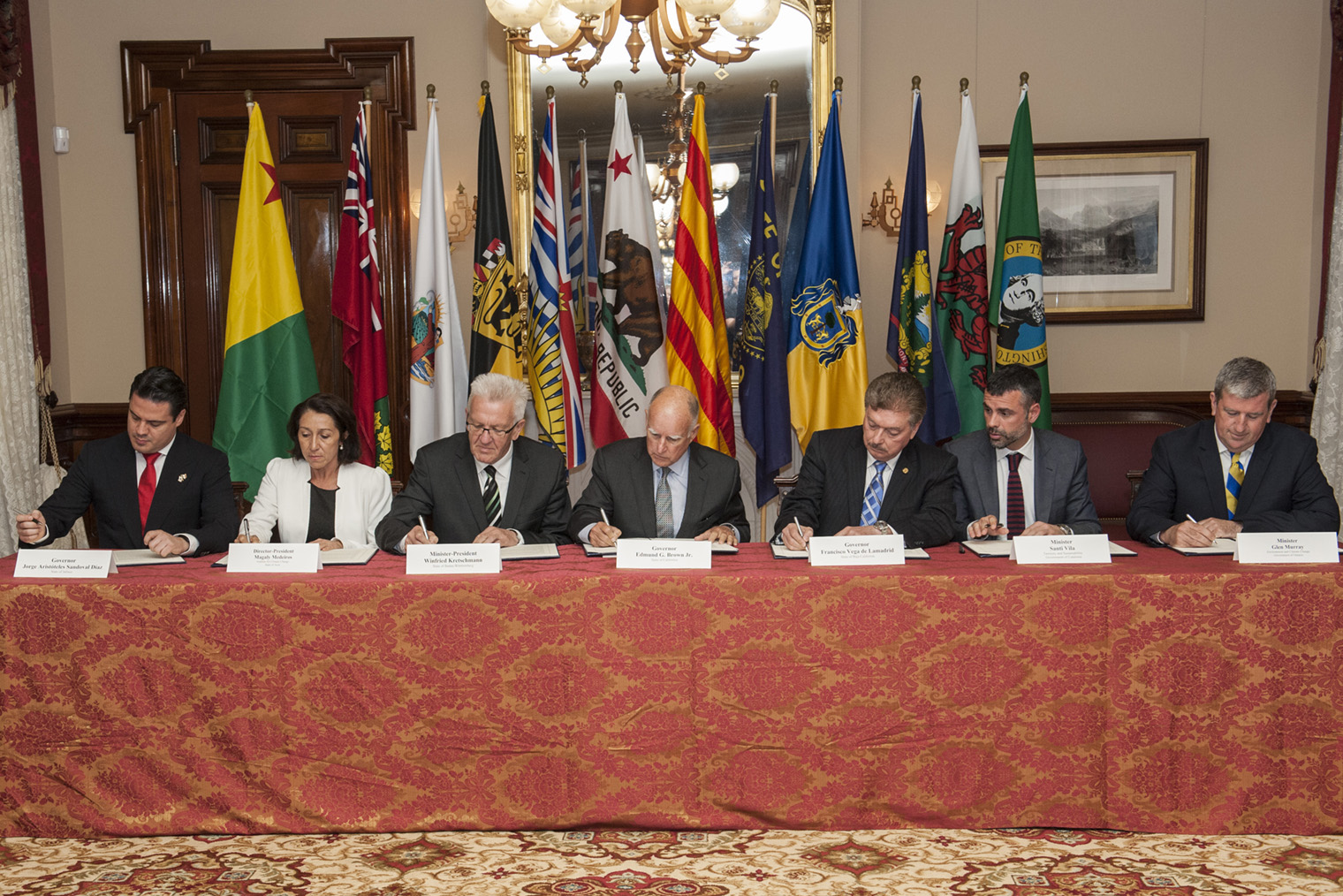 The founding ceremony of the Under 2 MOU.
